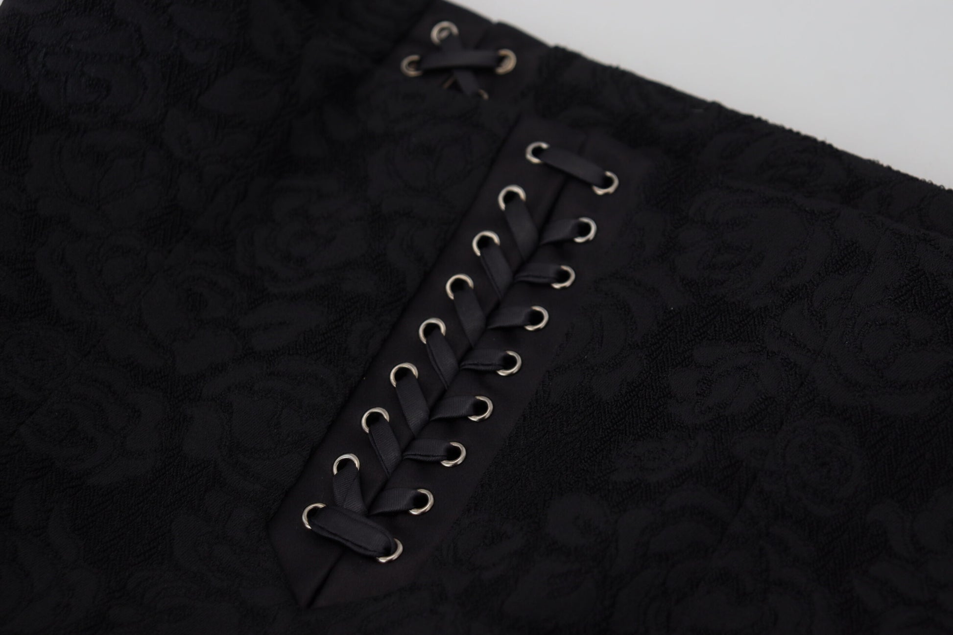 Black lace top with zipper detailing