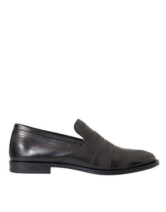 Black dress shoe with laces and a small heel