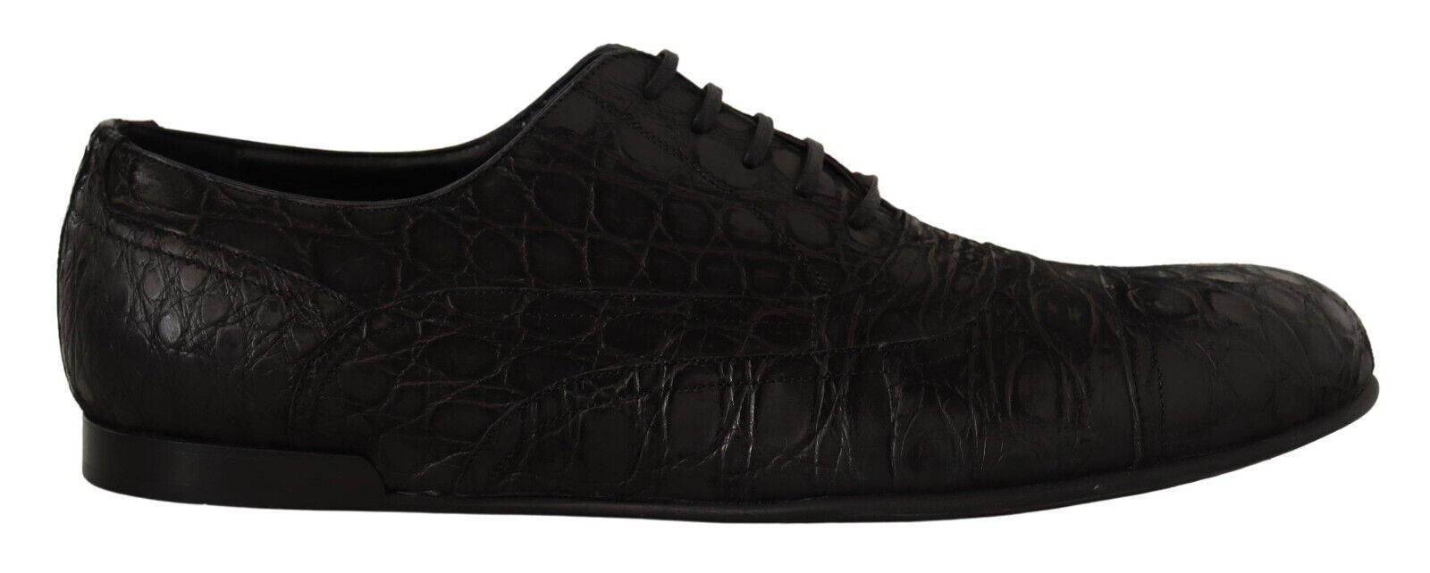 Black sneakers with a patterned design on the side