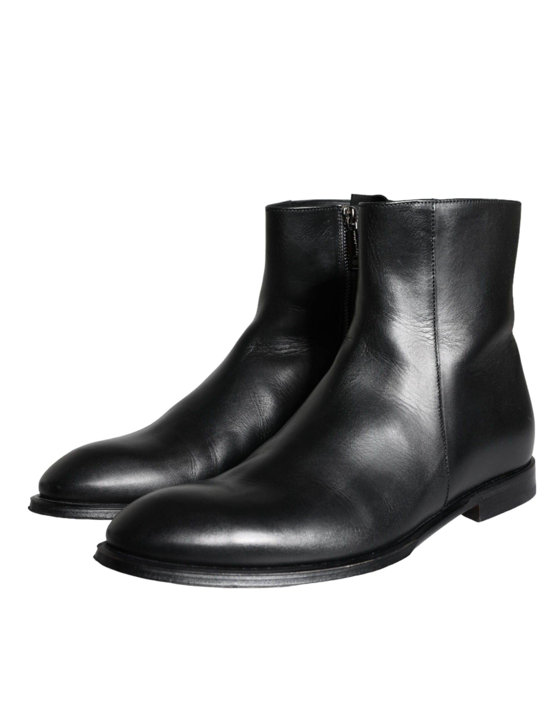 Pair of black leather boots