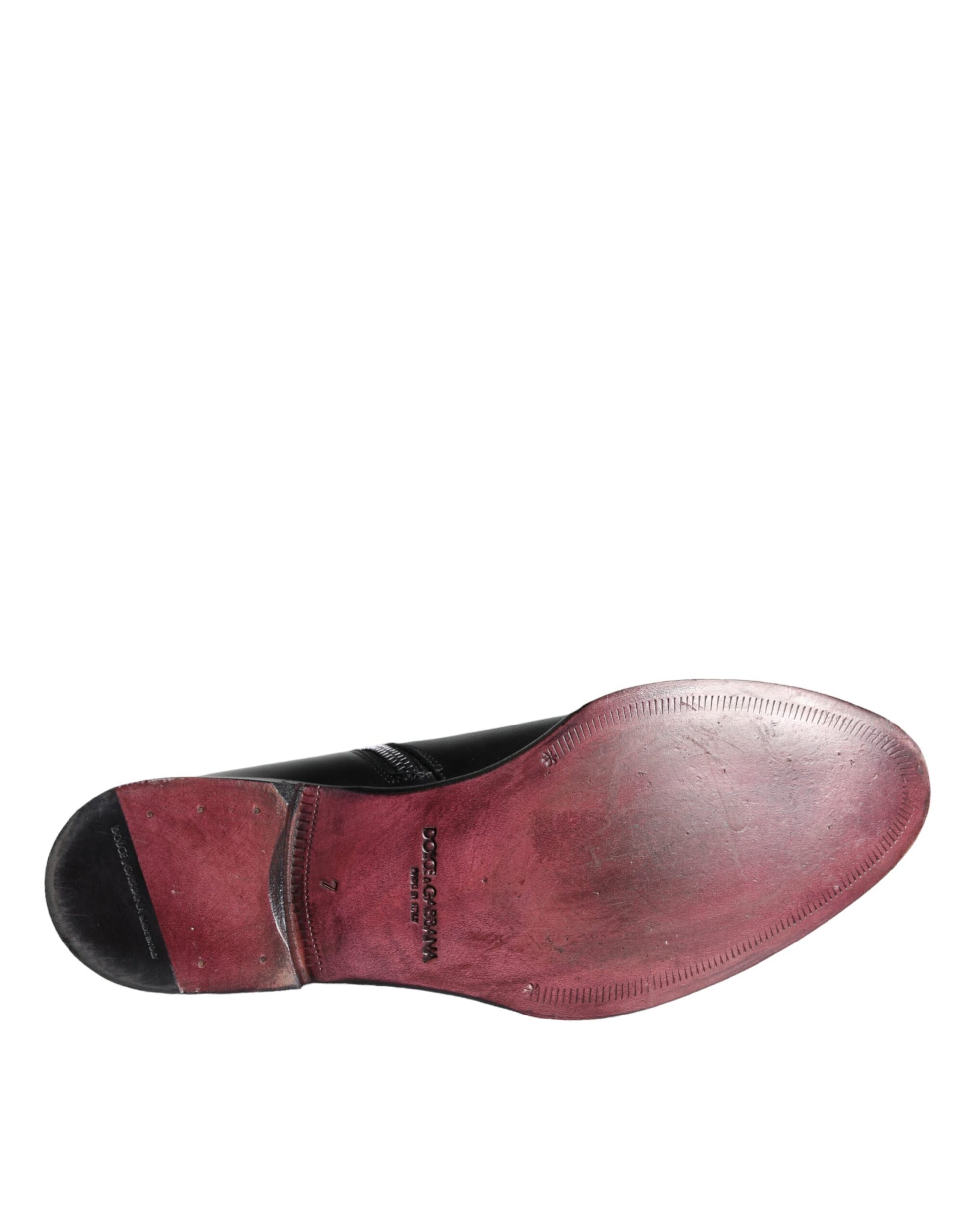 Red leather shoe on white background