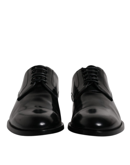 Pair of black leather dress shoes with laces, from Dolce & Gabbana