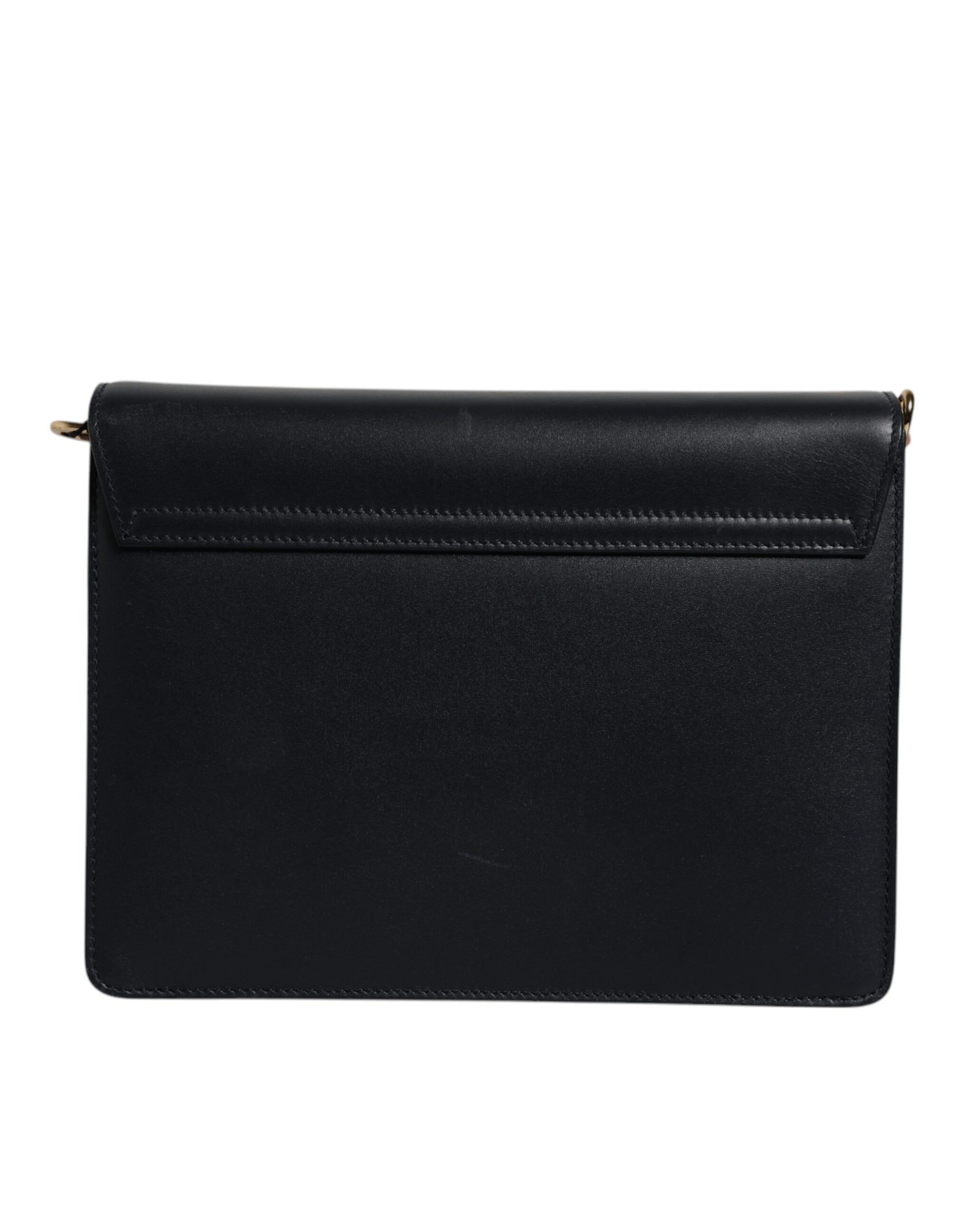 Black leather wallet with gold zipper