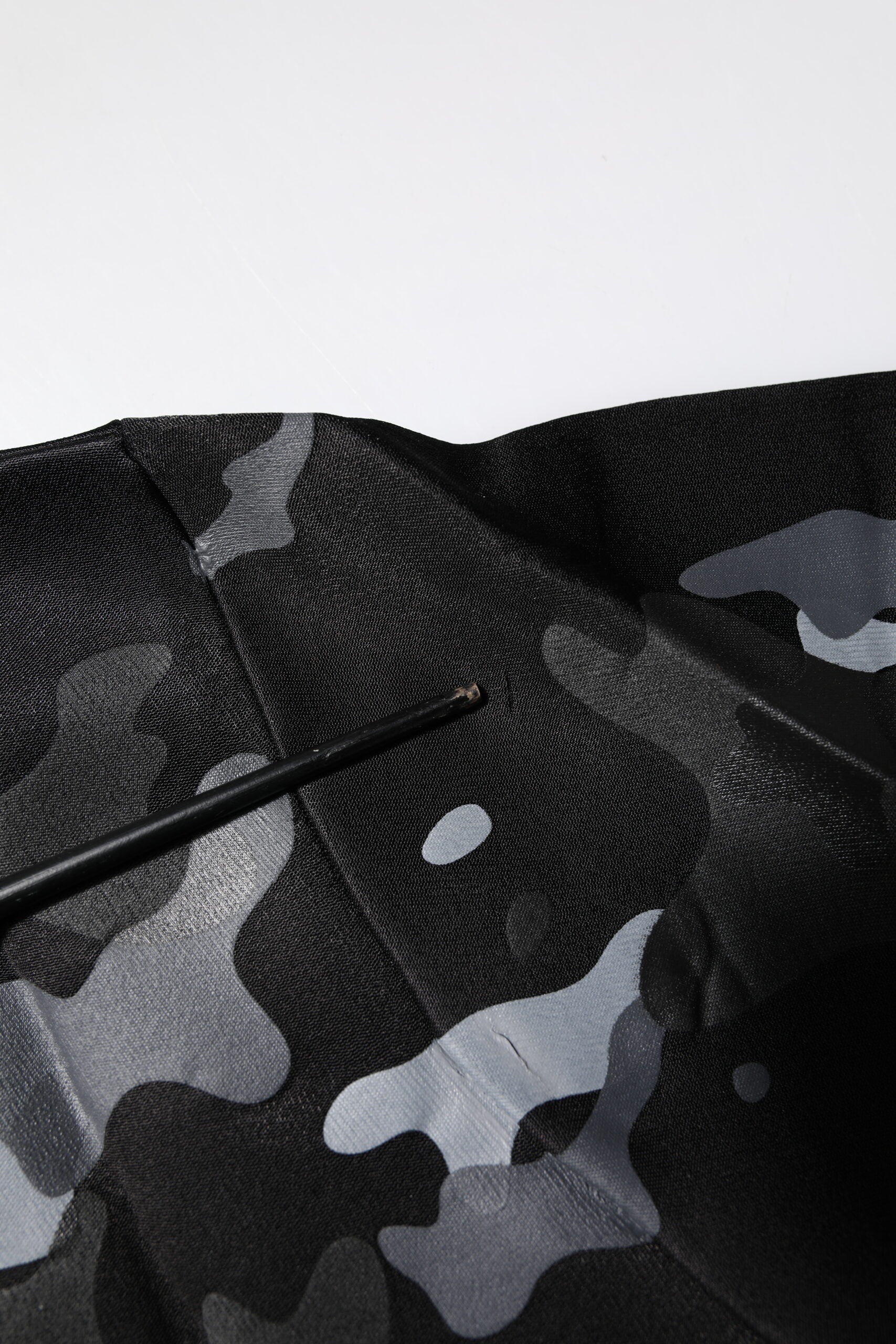 Camouflage umbrella with black handle