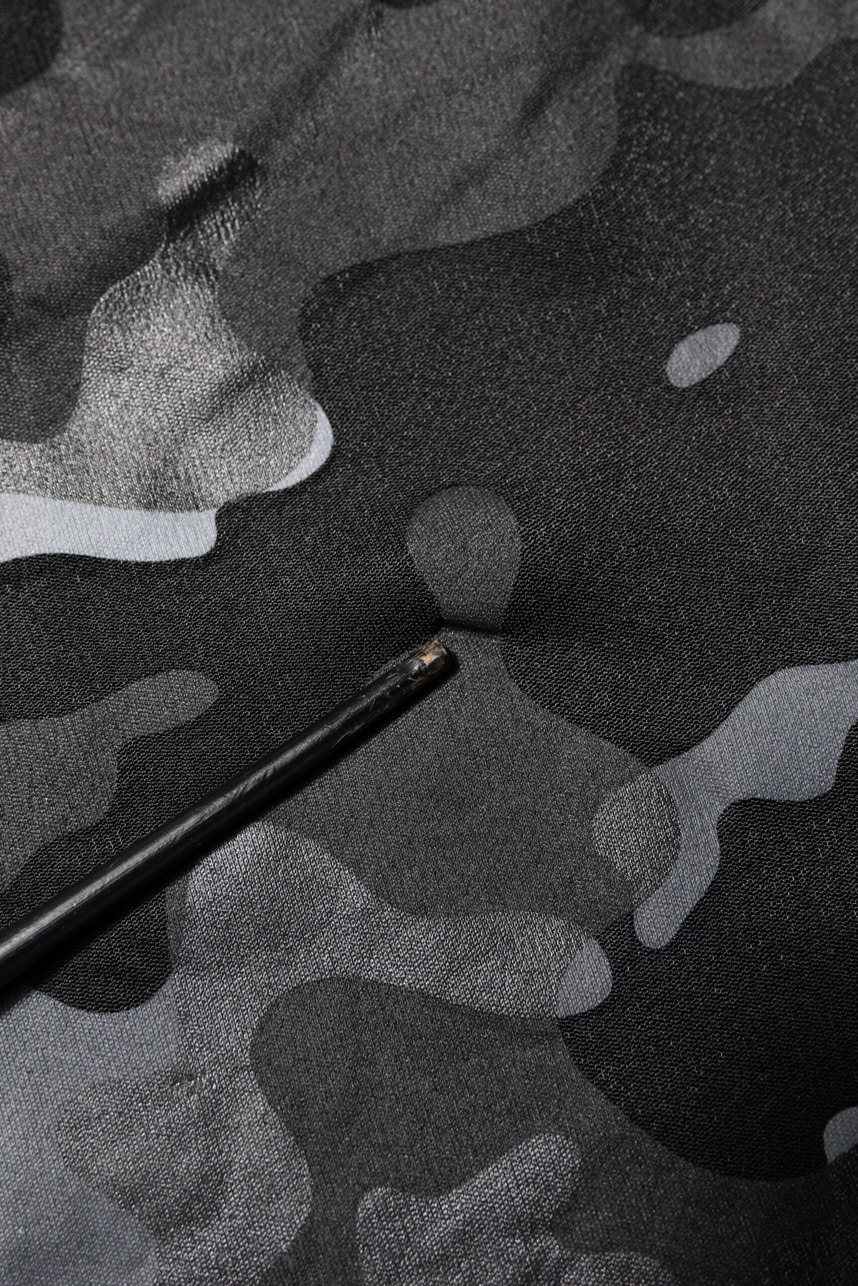 Black brush on fabric
