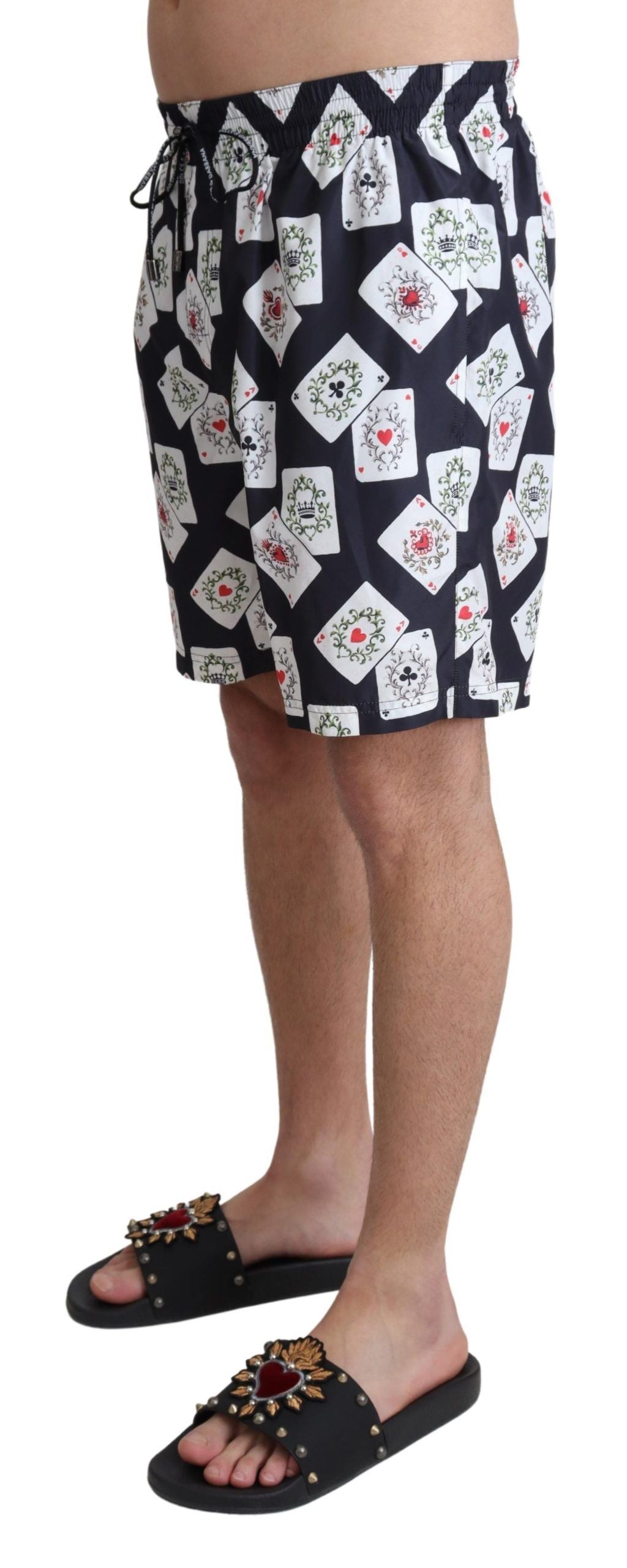 Men's swim trunks with floral pattern