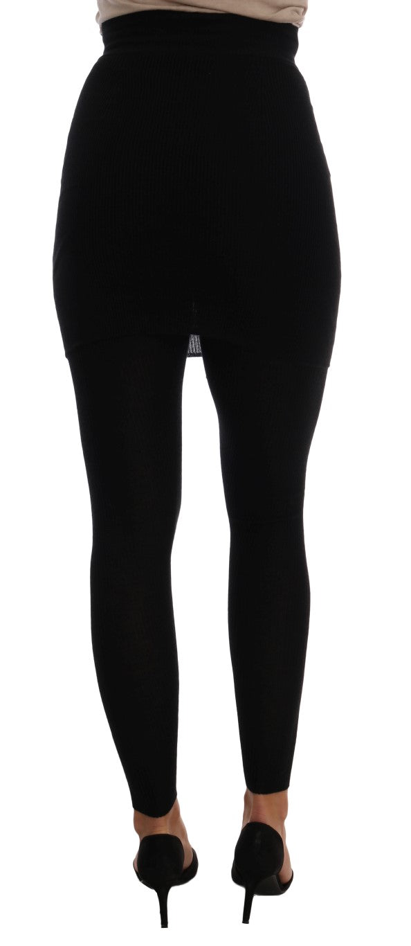 Pair of black leggings on a mannequin