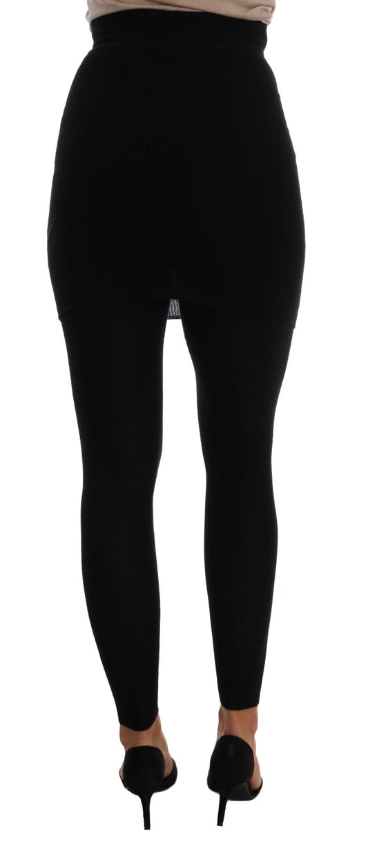 Pair of black leggings on a mannequin