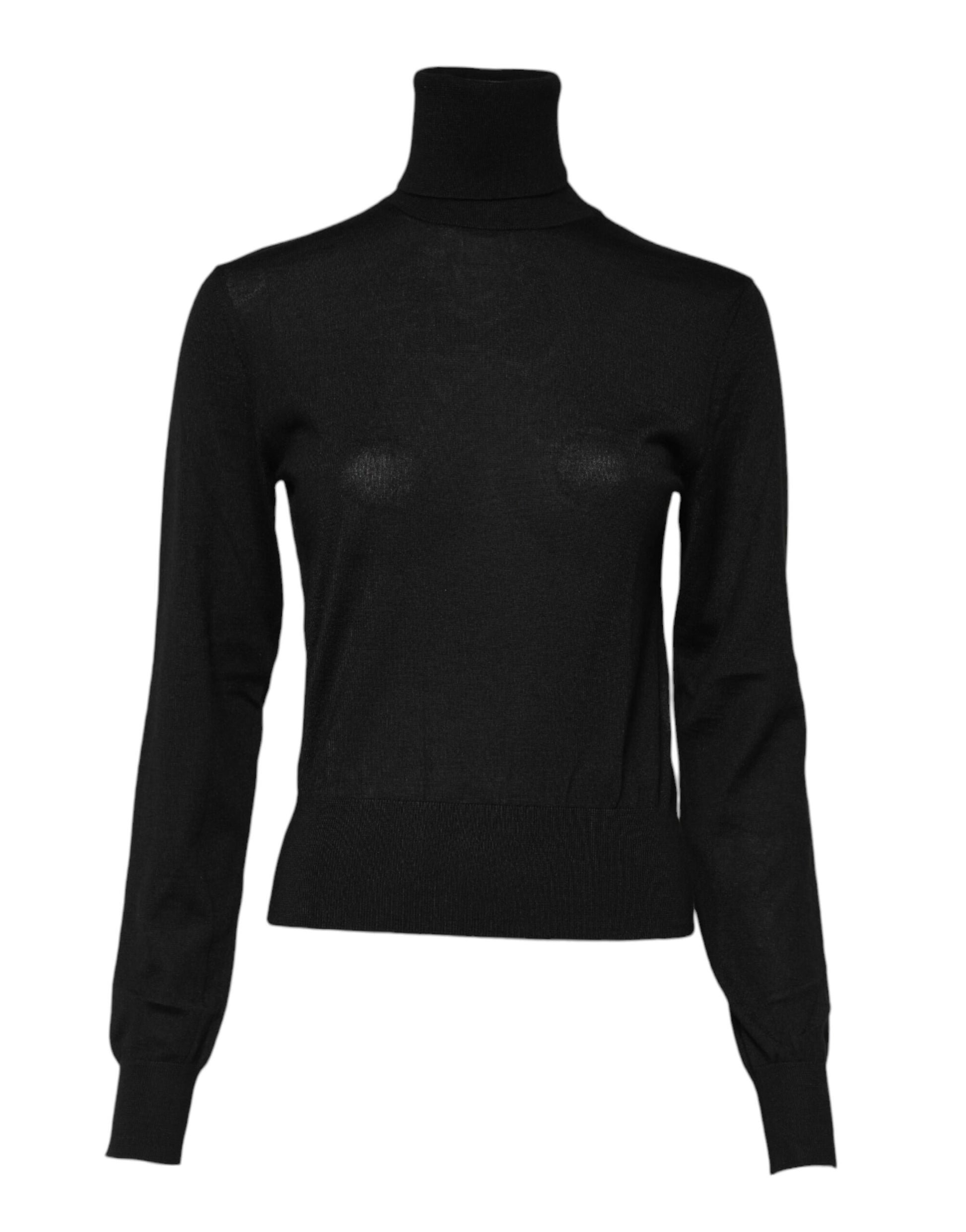 Black turtleneck sweater on mannequin
