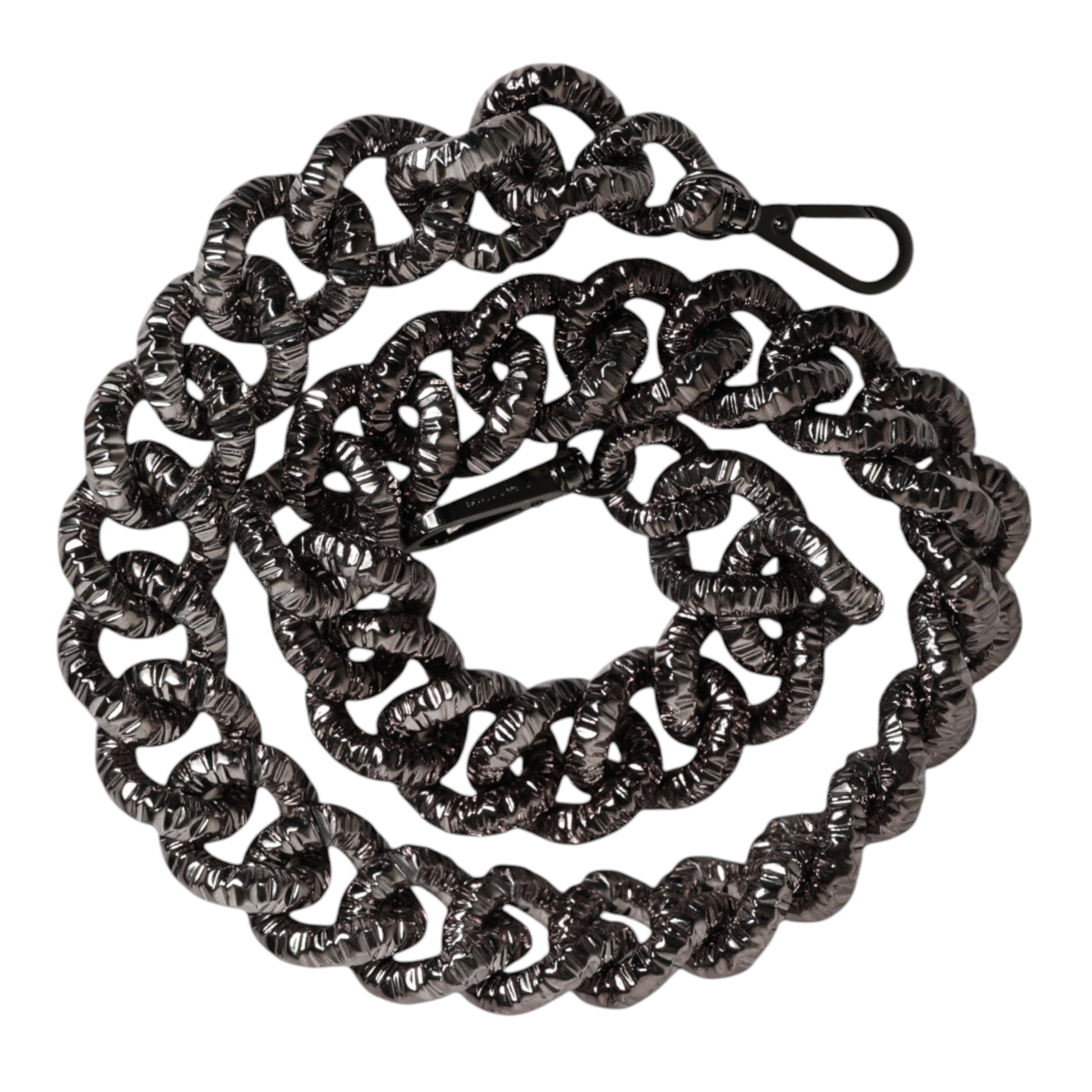 Silver bracelet with black beads