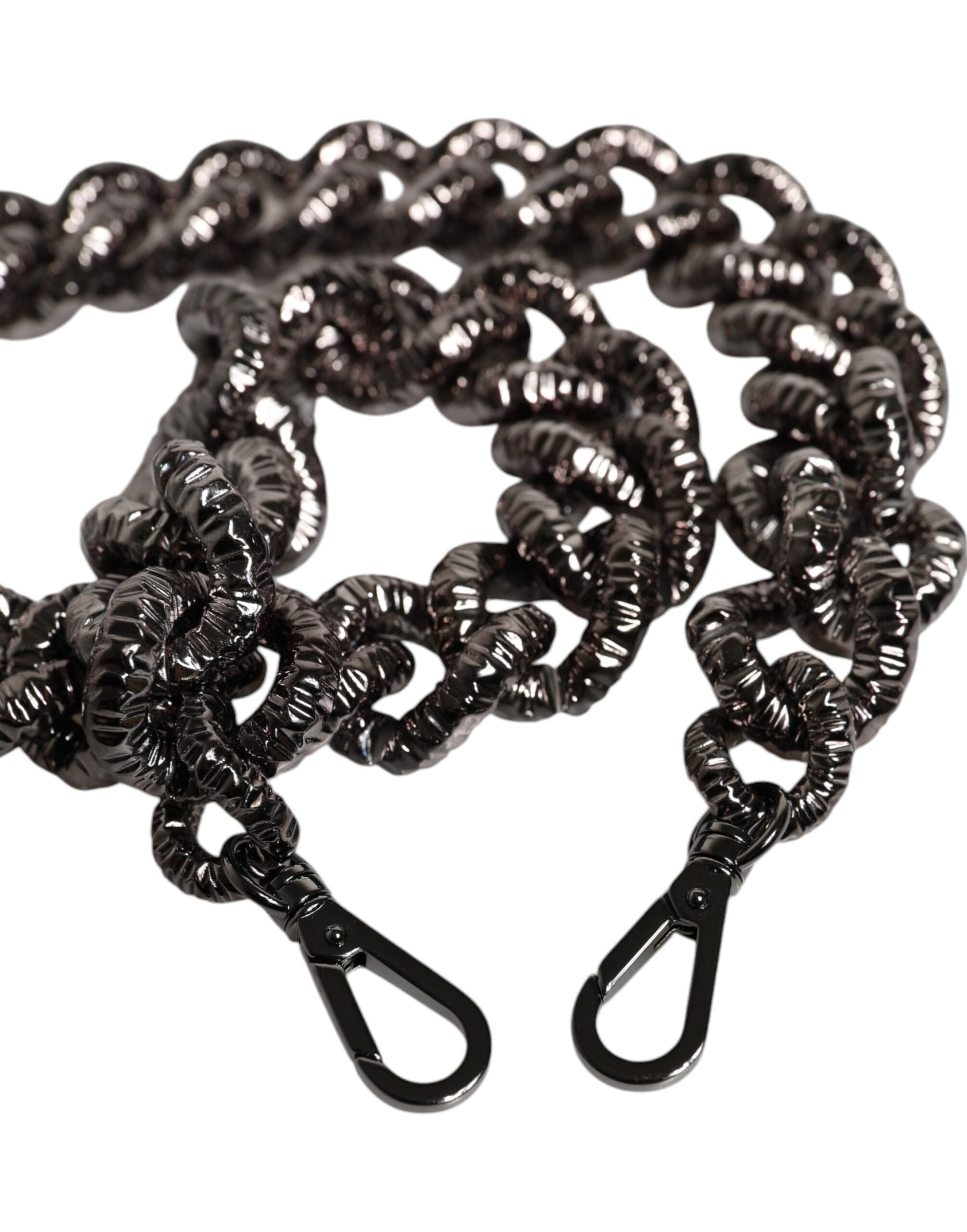 Black beaded necklace with hooks at ends