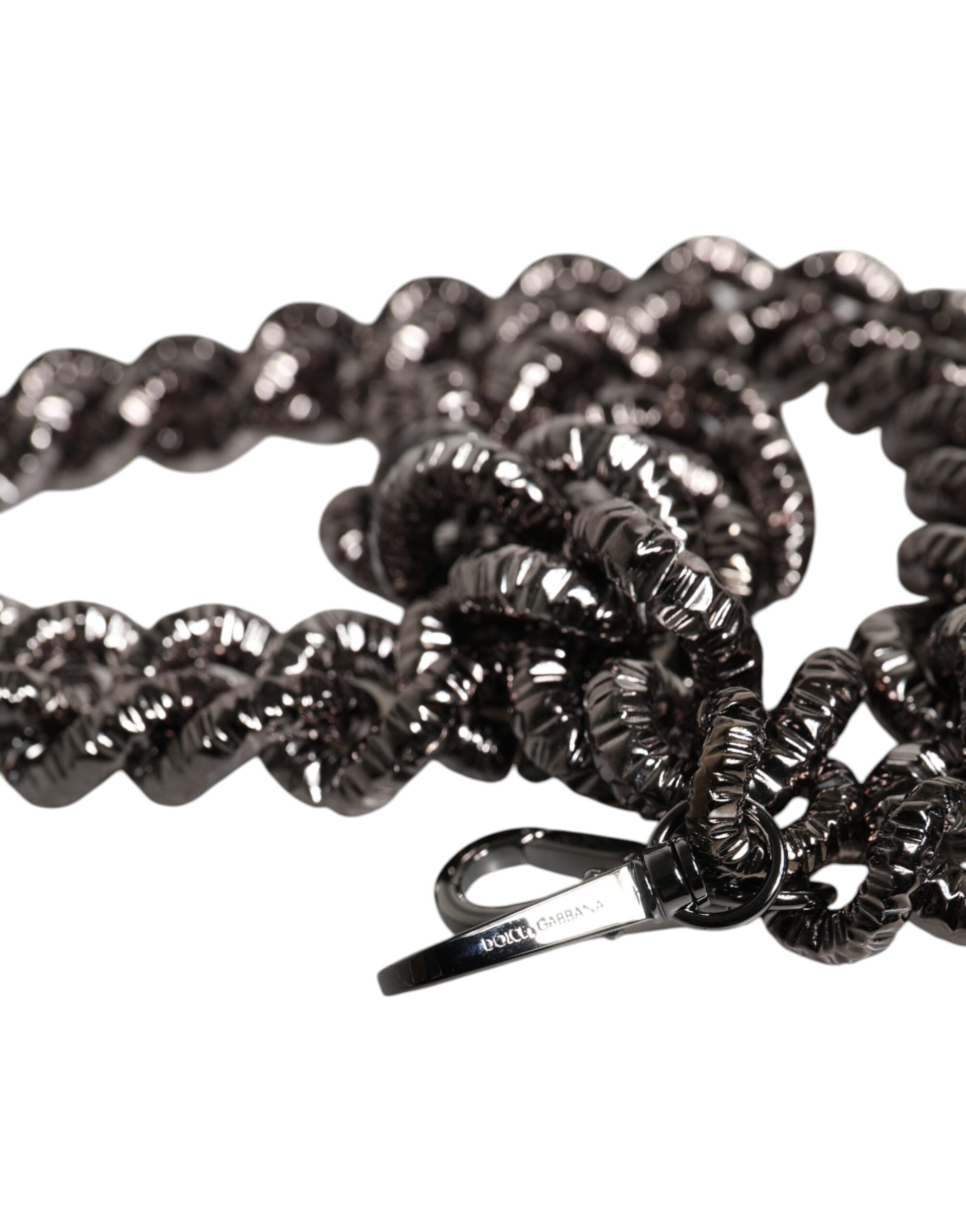 Black beads on a string