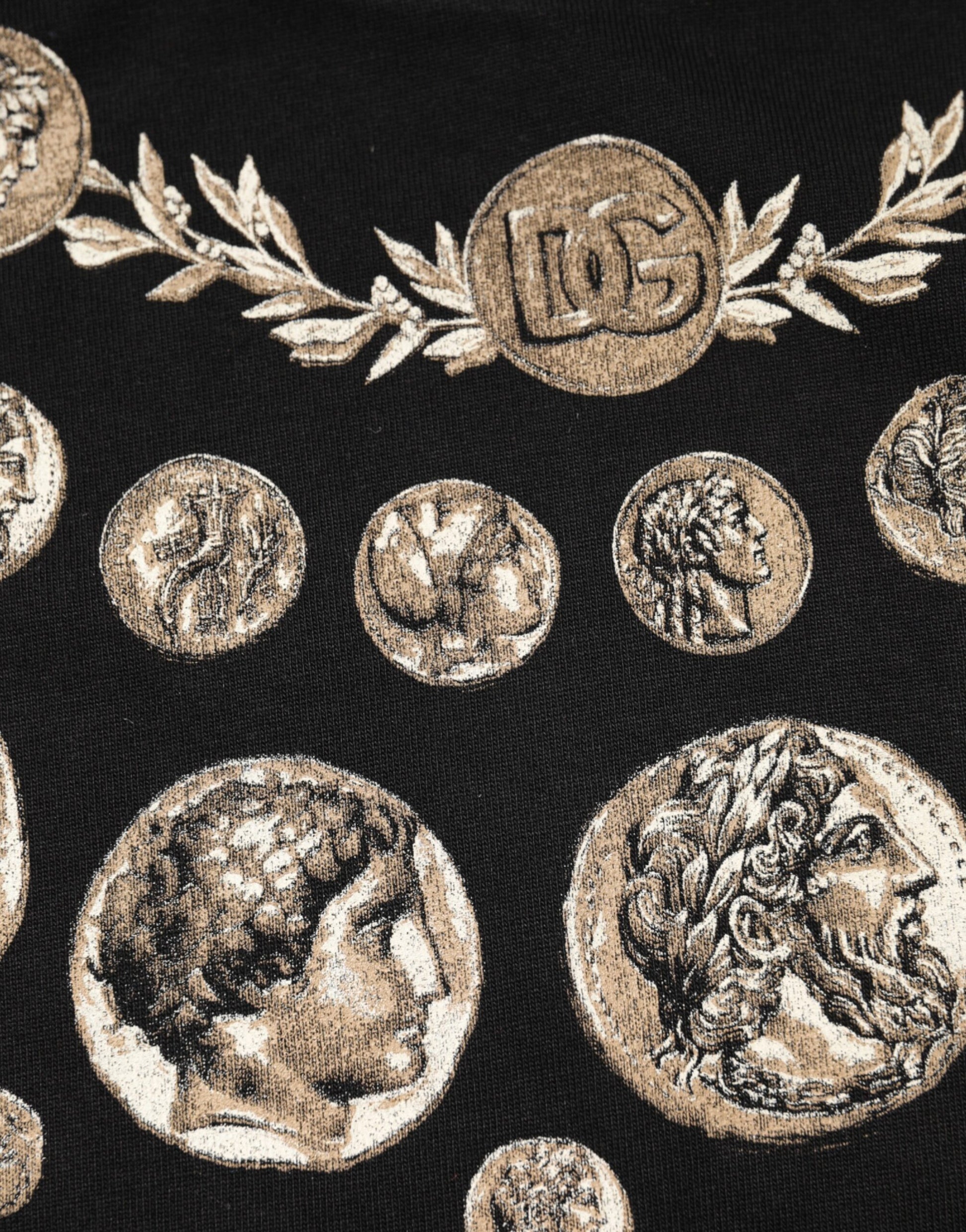 Ancient coinage embroidered on fabric