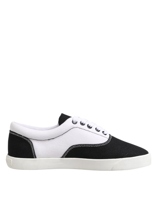 Black and white sneaker with laces
