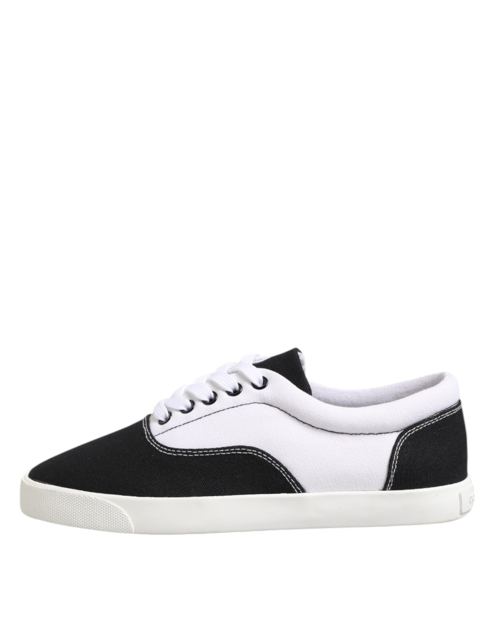 Black and white sneaker with laces