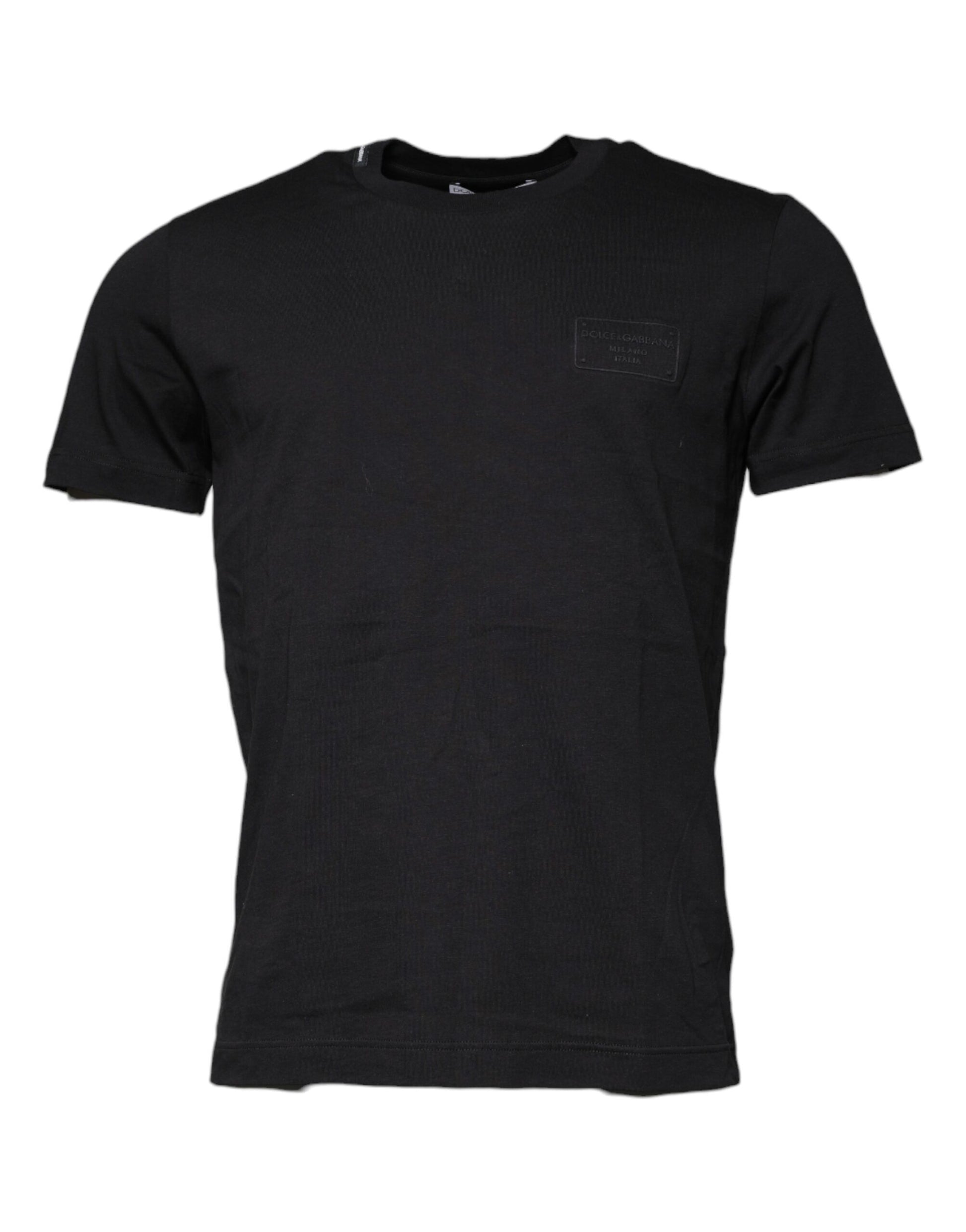 Black short sleeve t-shirt on a mannequin
