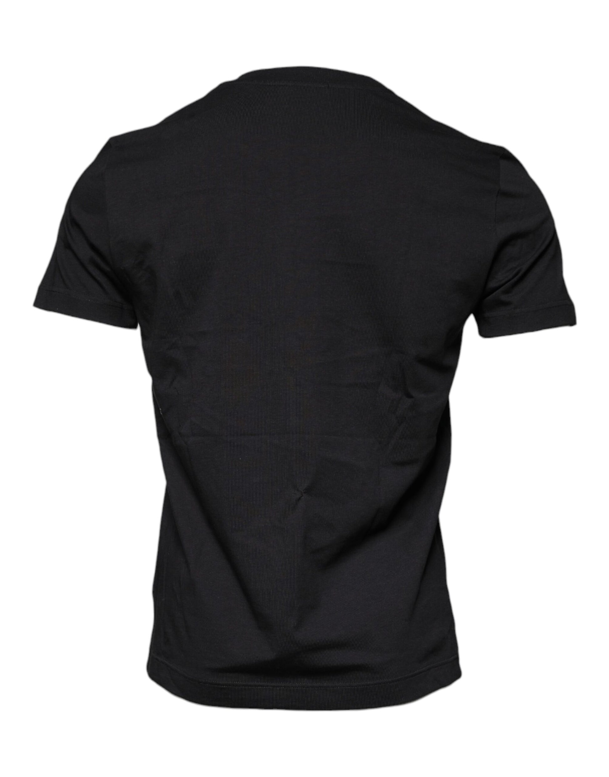 Black short sleeve shirt on a hanger