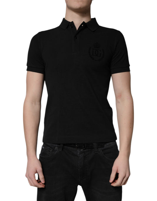 Black polo shirt on mannequin