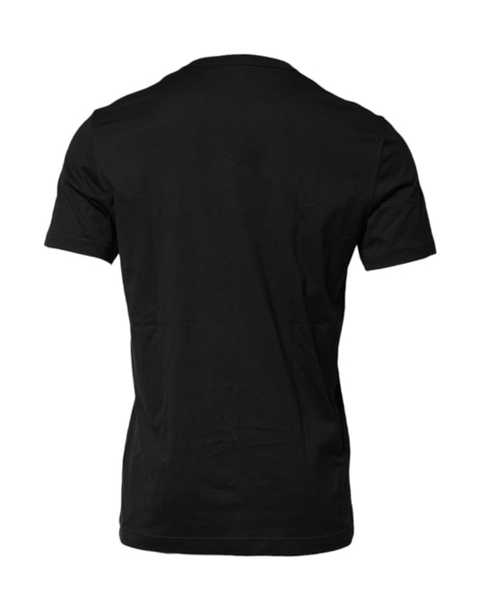 Black t-shirt on a hanger