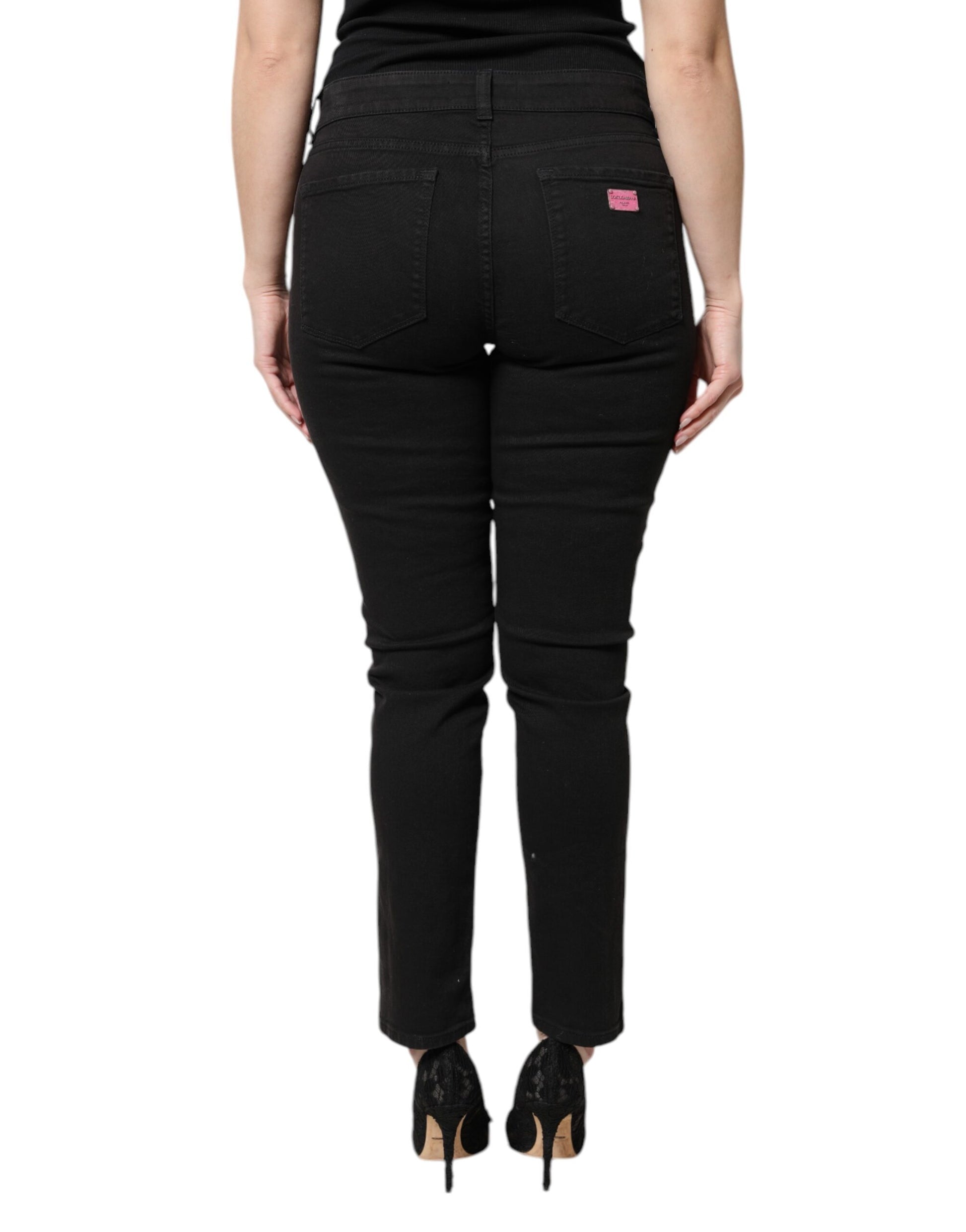 Pair of black skinny jeans on a mannequin