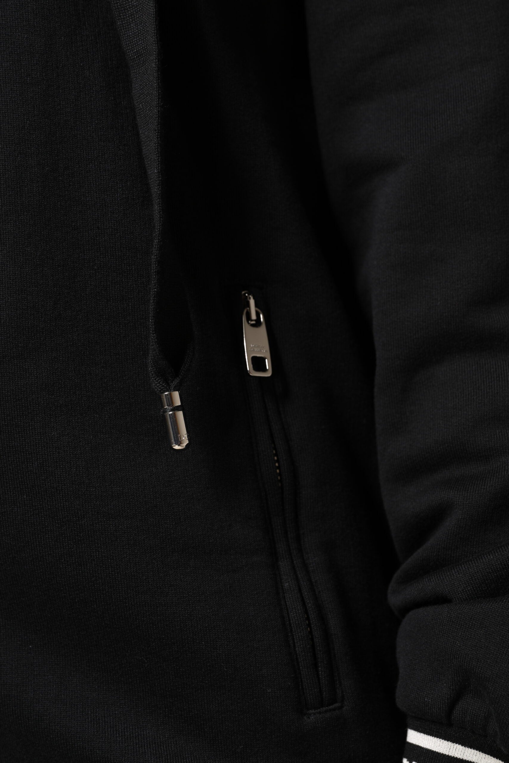 Black jacket with zipper in front