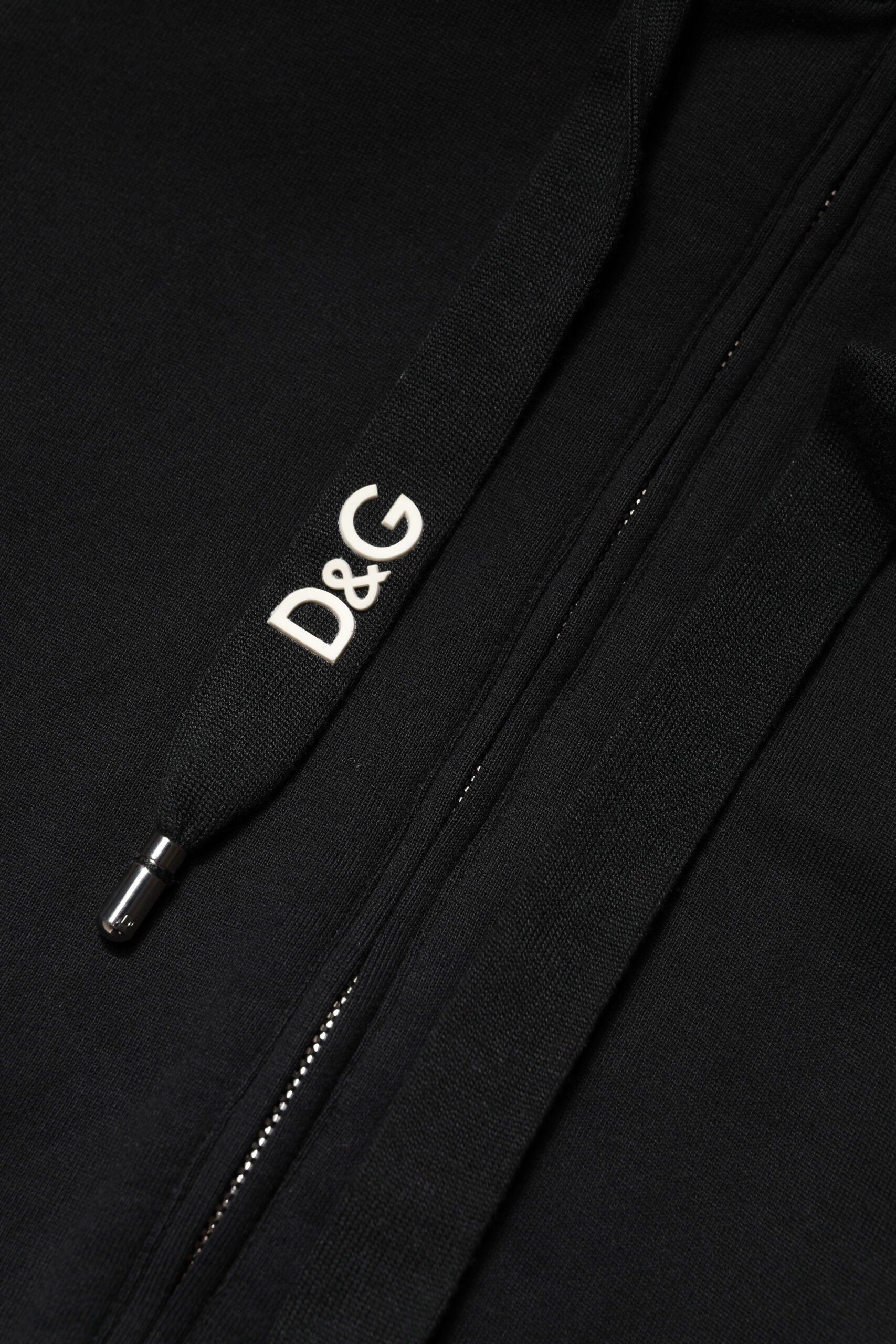 Black jacket with zippered front pocket