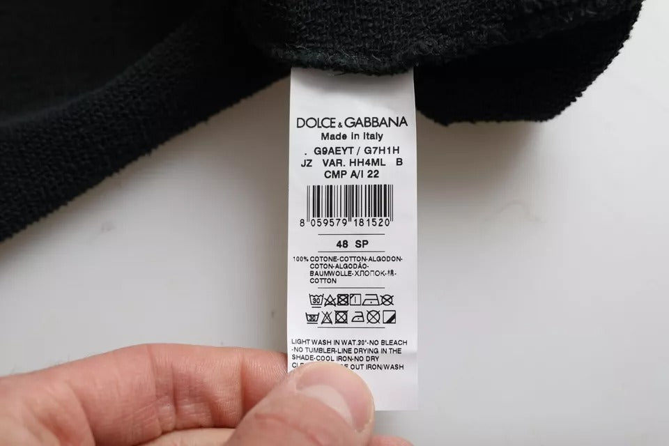 Tag on black fabric