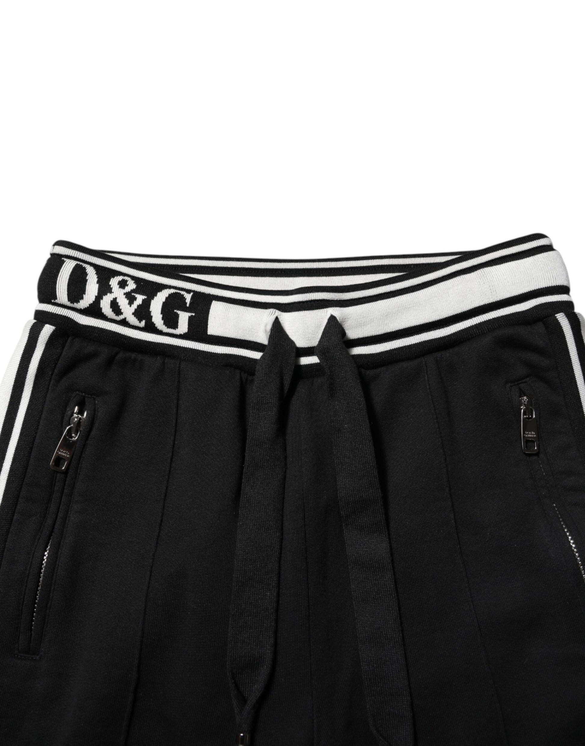 Black pants with white stripe and D&G logo