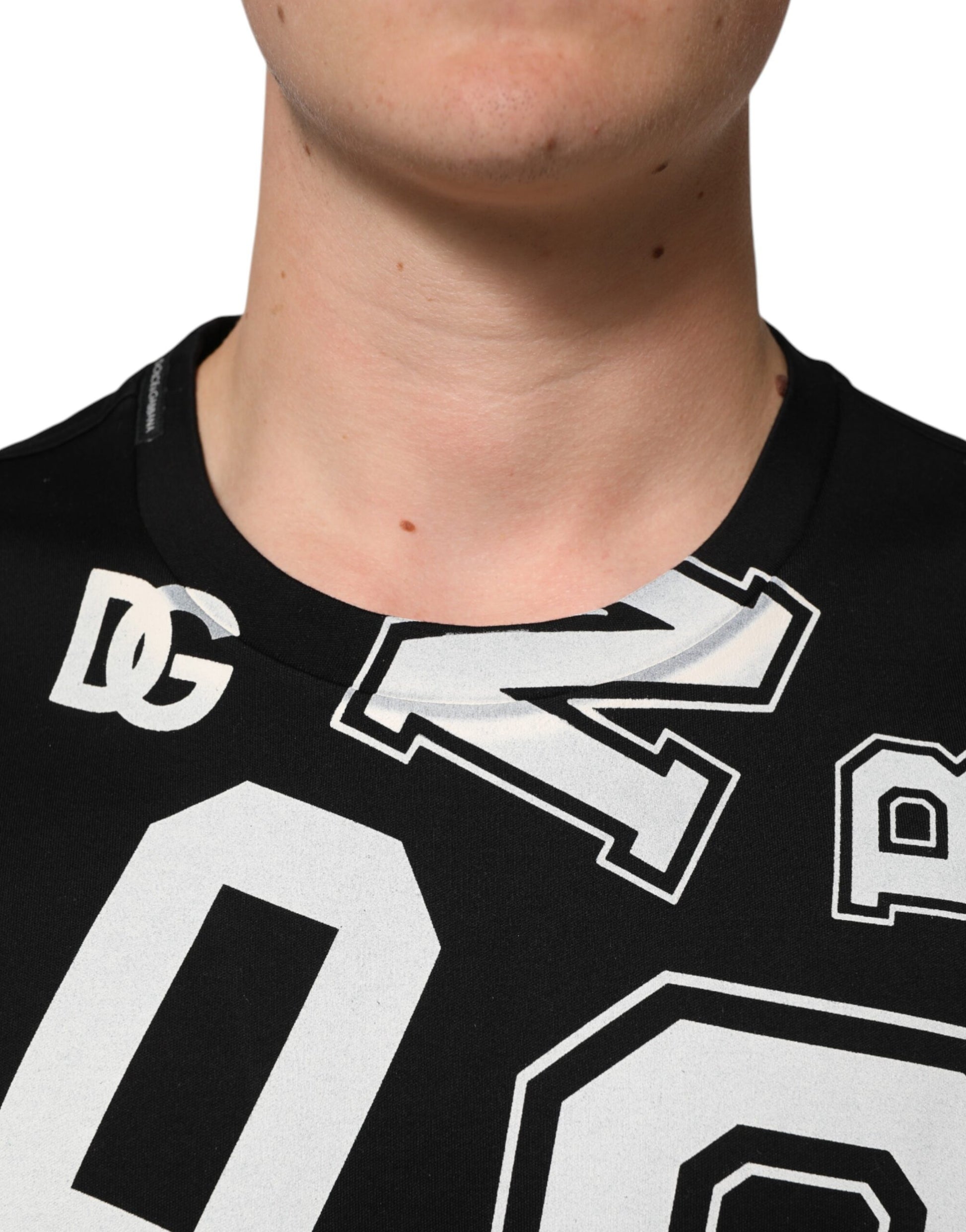 Black jersey with white lettering