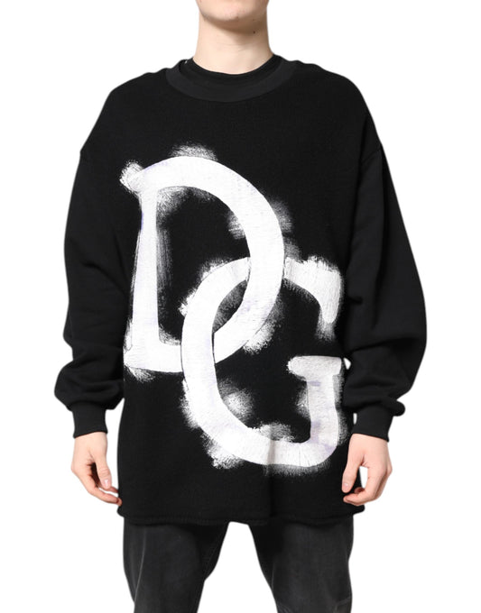 Black sweater with white letters DG