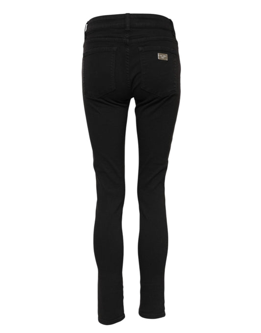Black leggings with side stripes