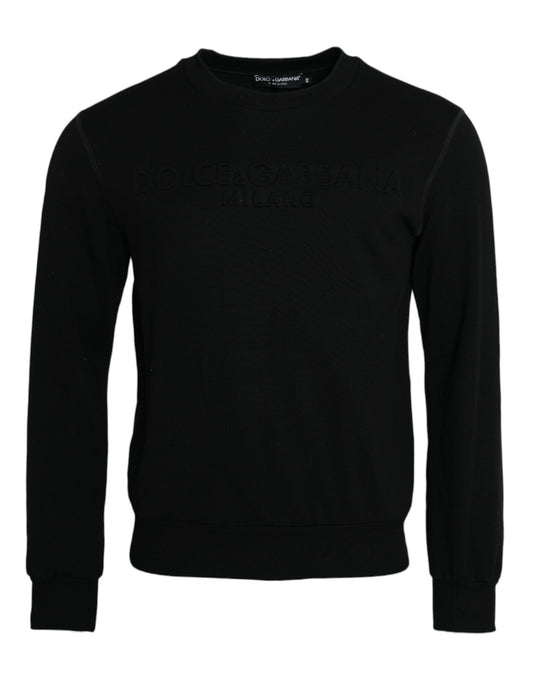 Black long sleeve sweater with horizontal stripes