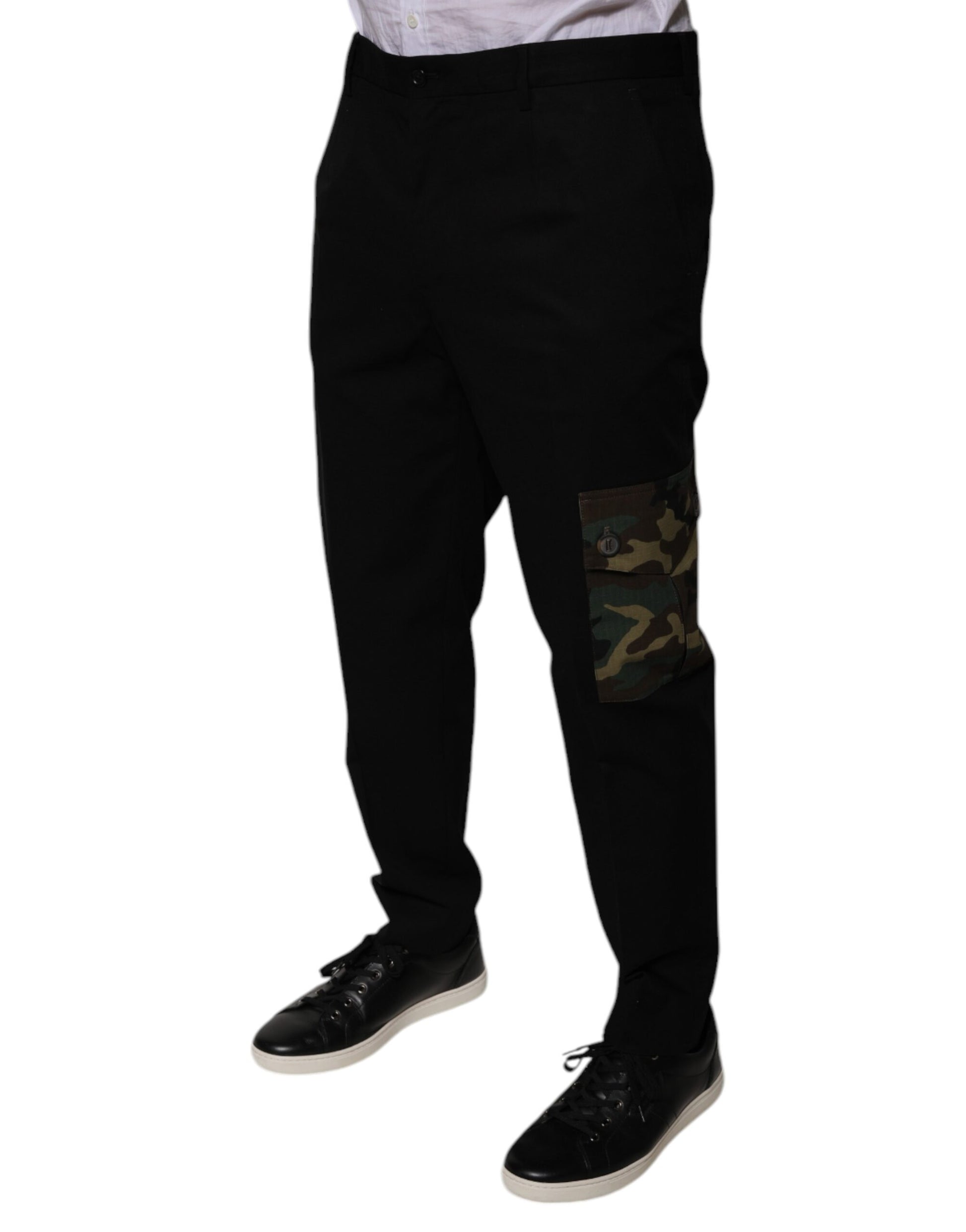 Man wearing black pants and shoes