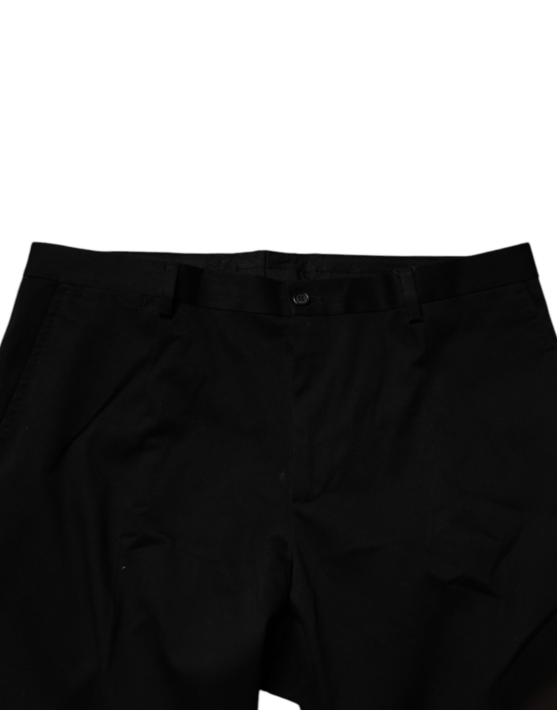 A pair of black cotton men's skinny dress pants from Dolce & Gabbana