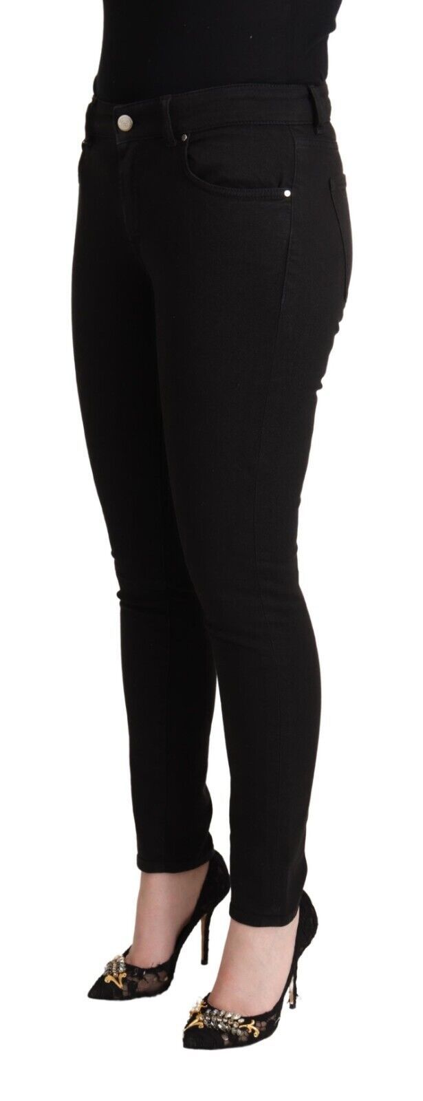 Pair of black skinny jeans on a mannequin