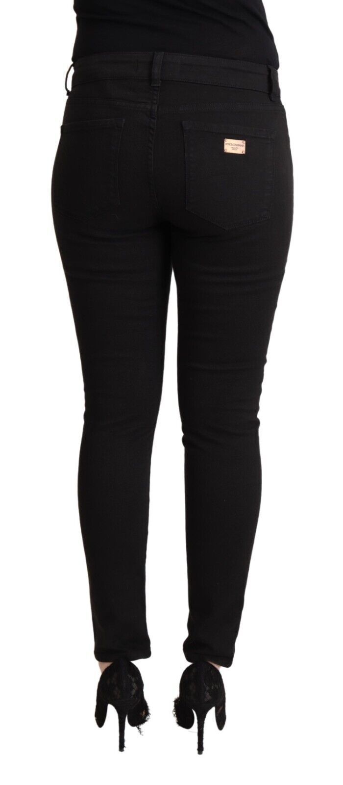 Pair of black skinny jeans on a mannequin
