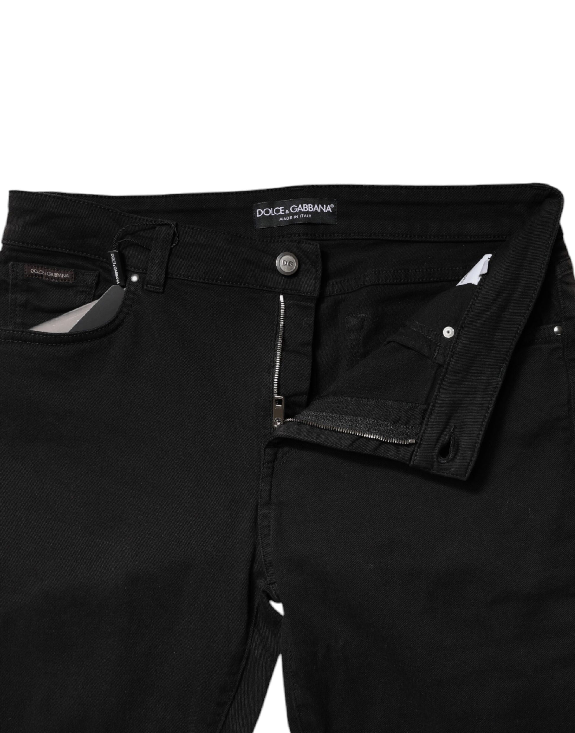 Pair of black jeans with zippered pockets