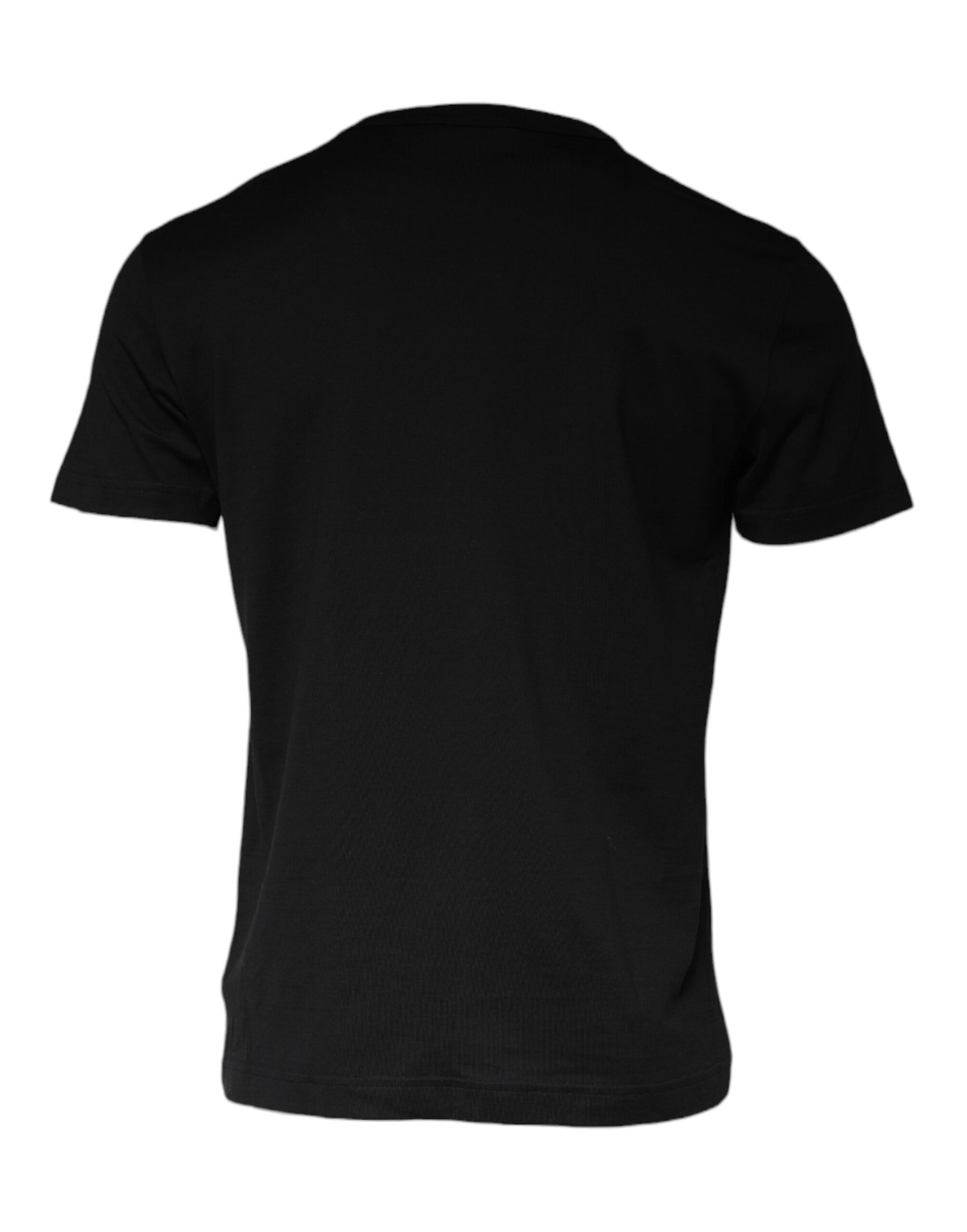 Black t-shirt on a hanger
