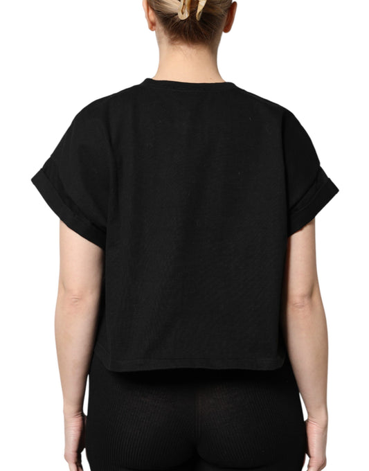 Black top with short sleeves