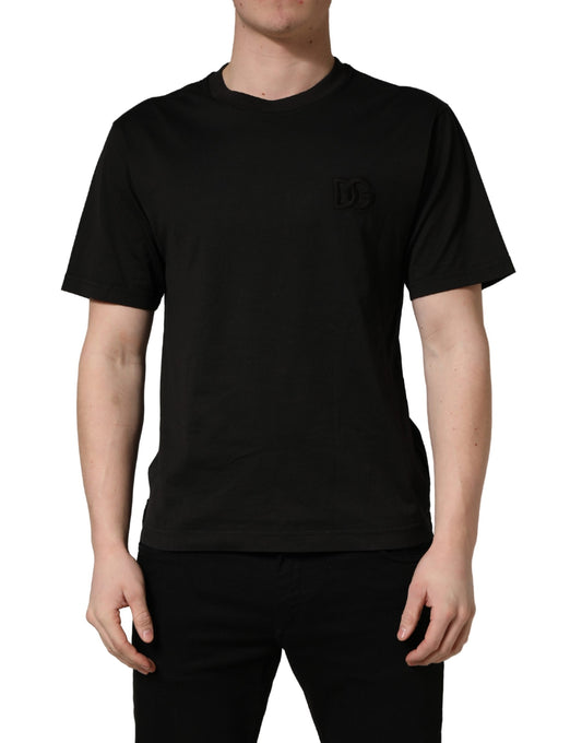 Black short sleeve t-shirt on a mannequin