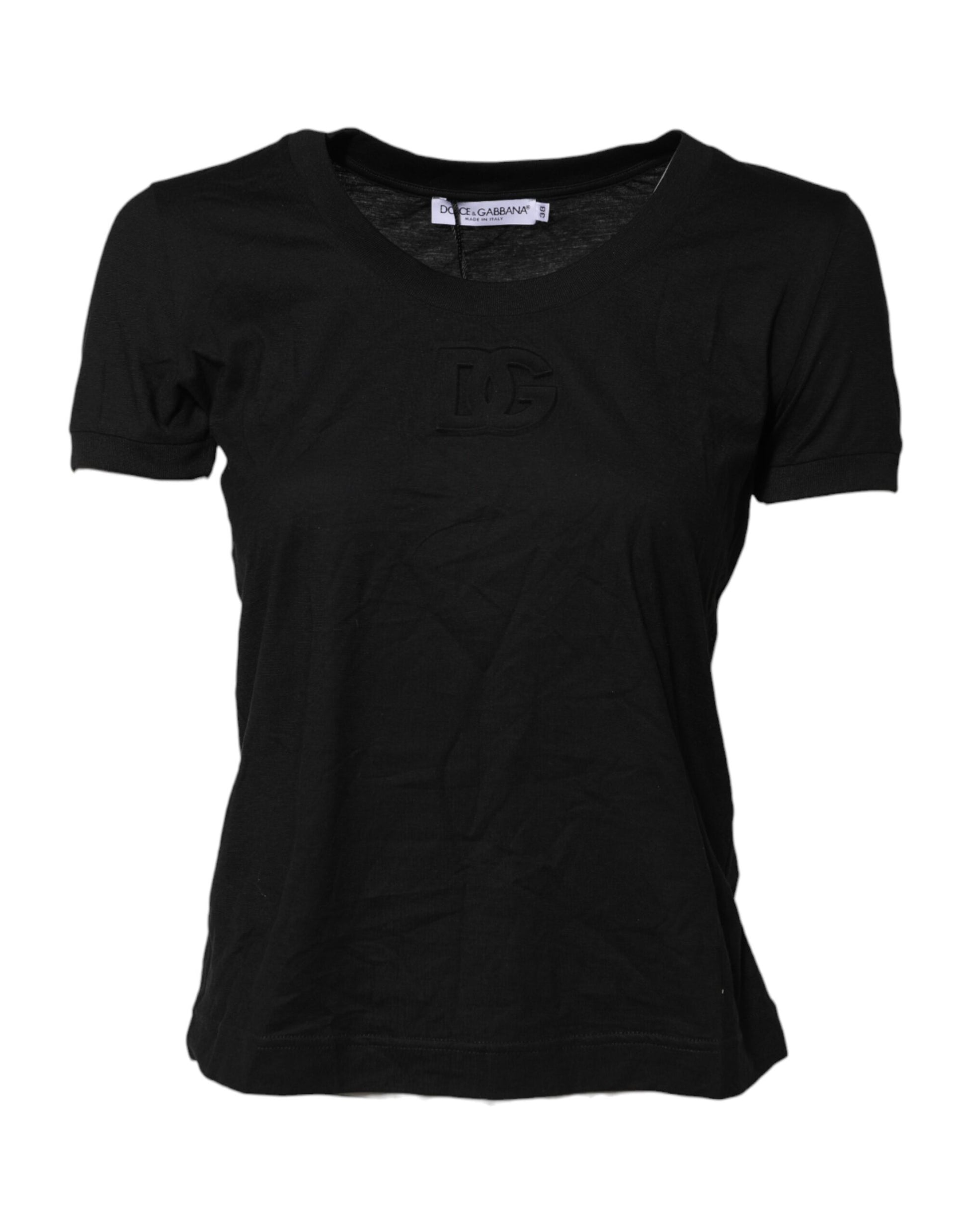 Black short sleeve t-shirt on a mannequin