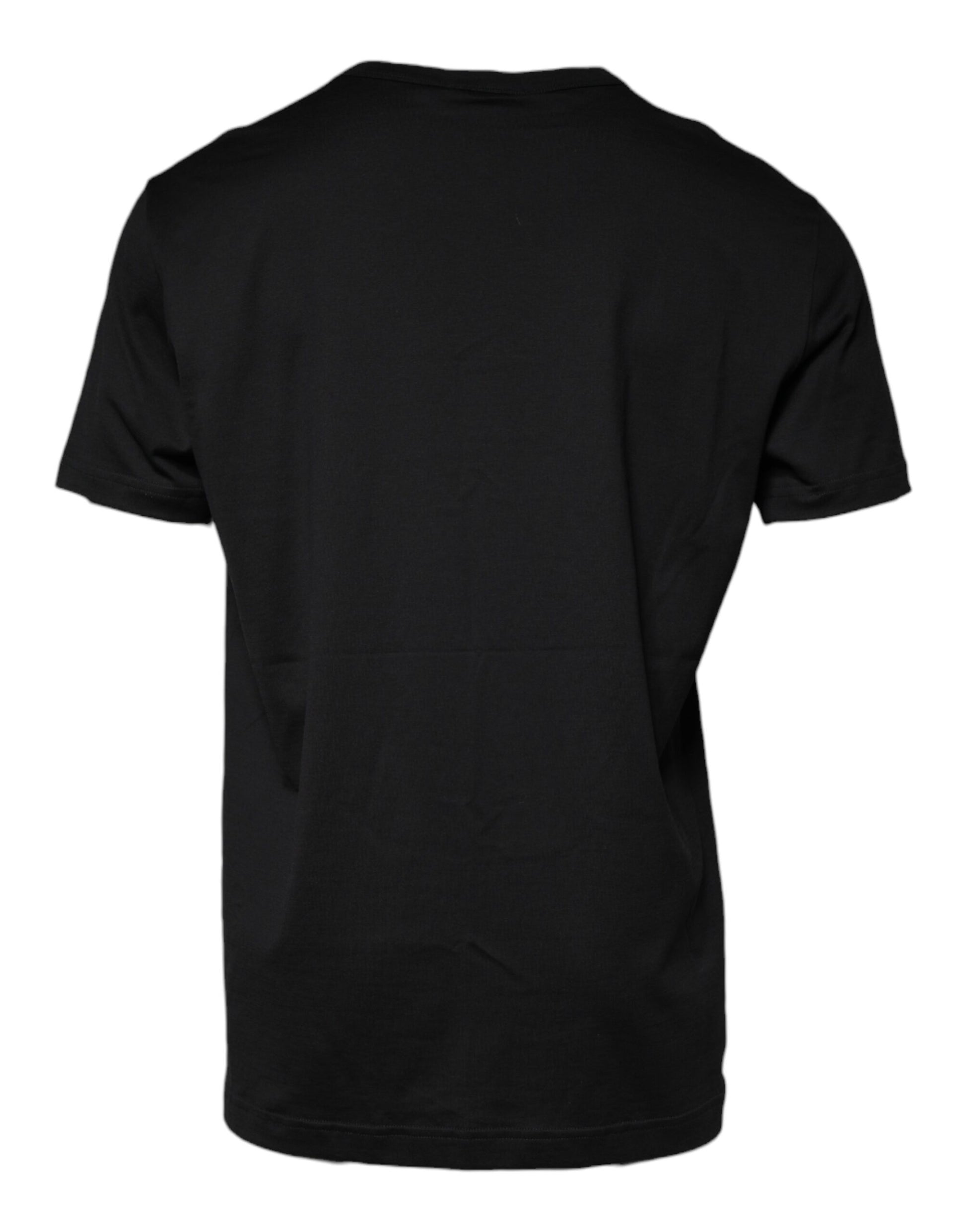 Black t-shirt on a hanger