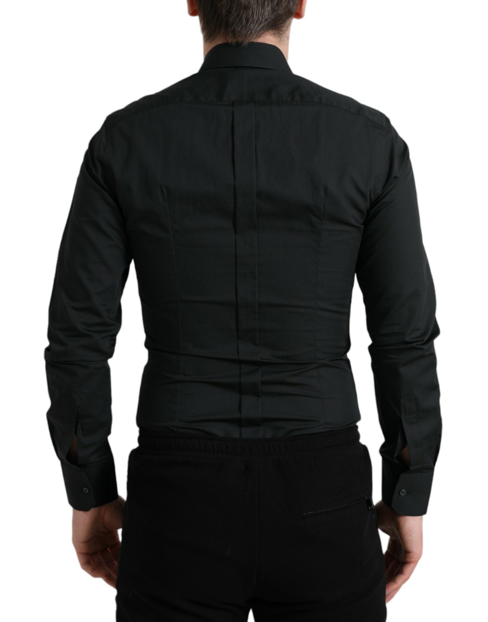 Black suit jacket with lapel collar