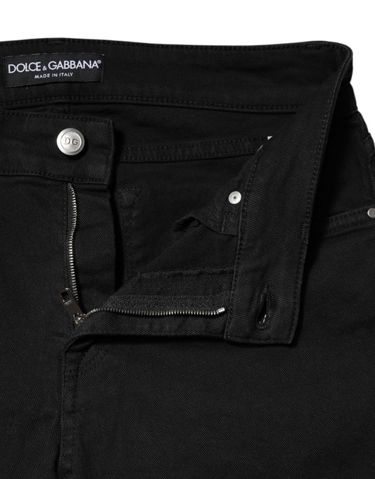 Pair of black jeans with zippered pockets