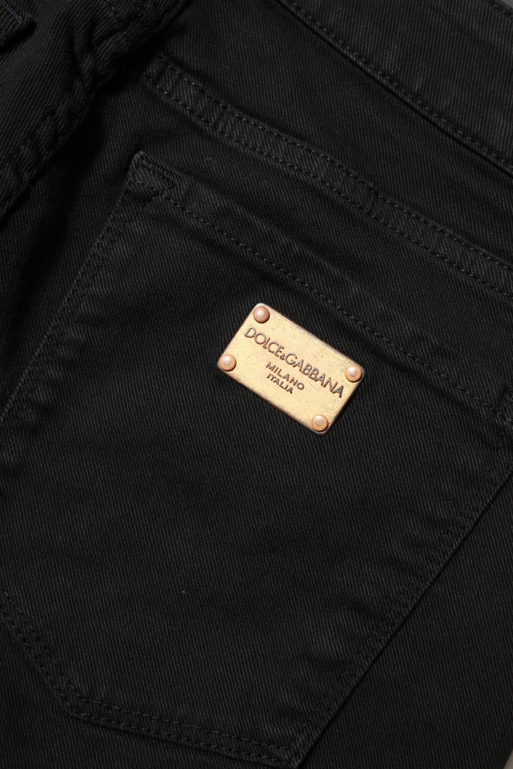 The tag is on the jeans