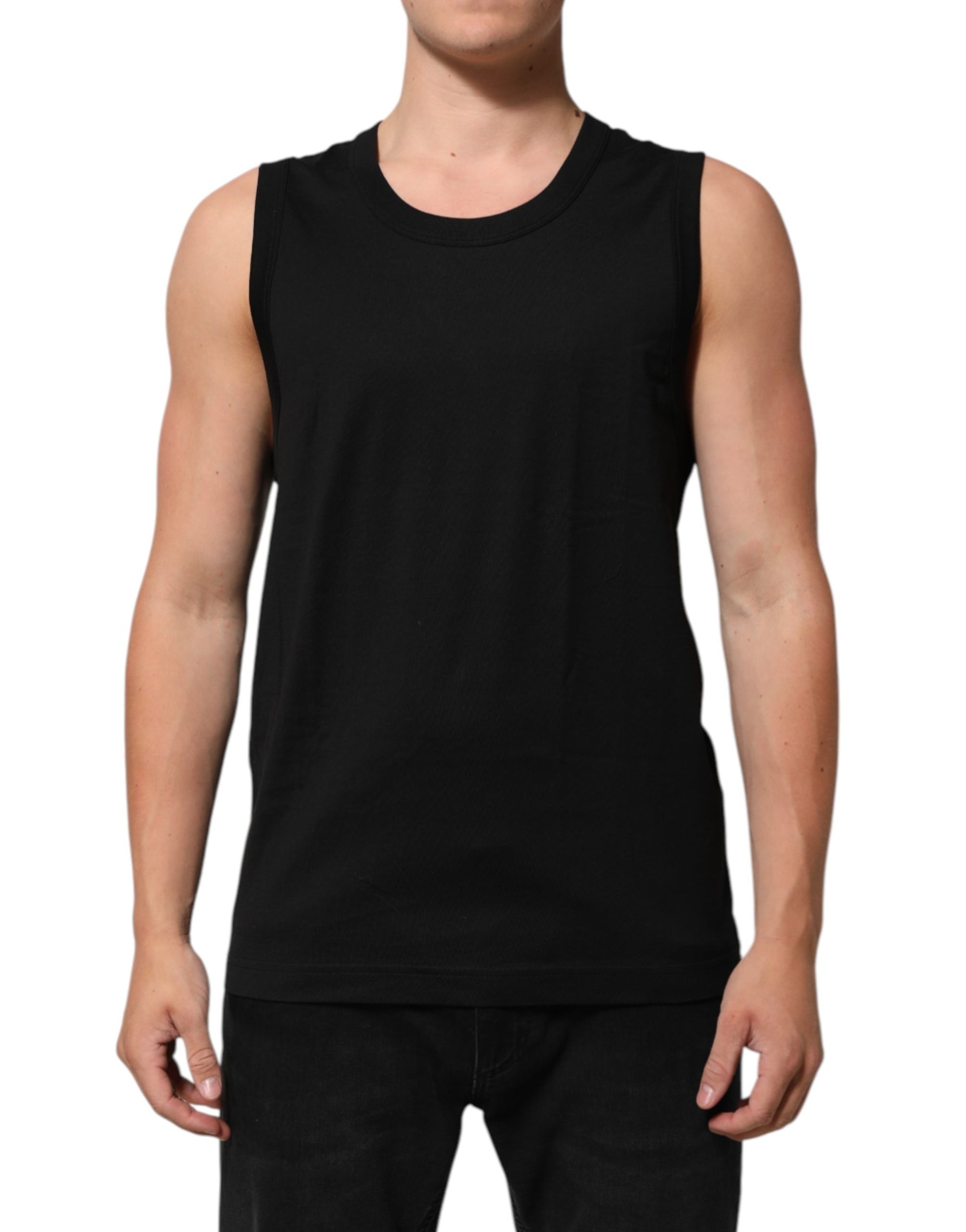 Black sleeveless tank top on mannequin