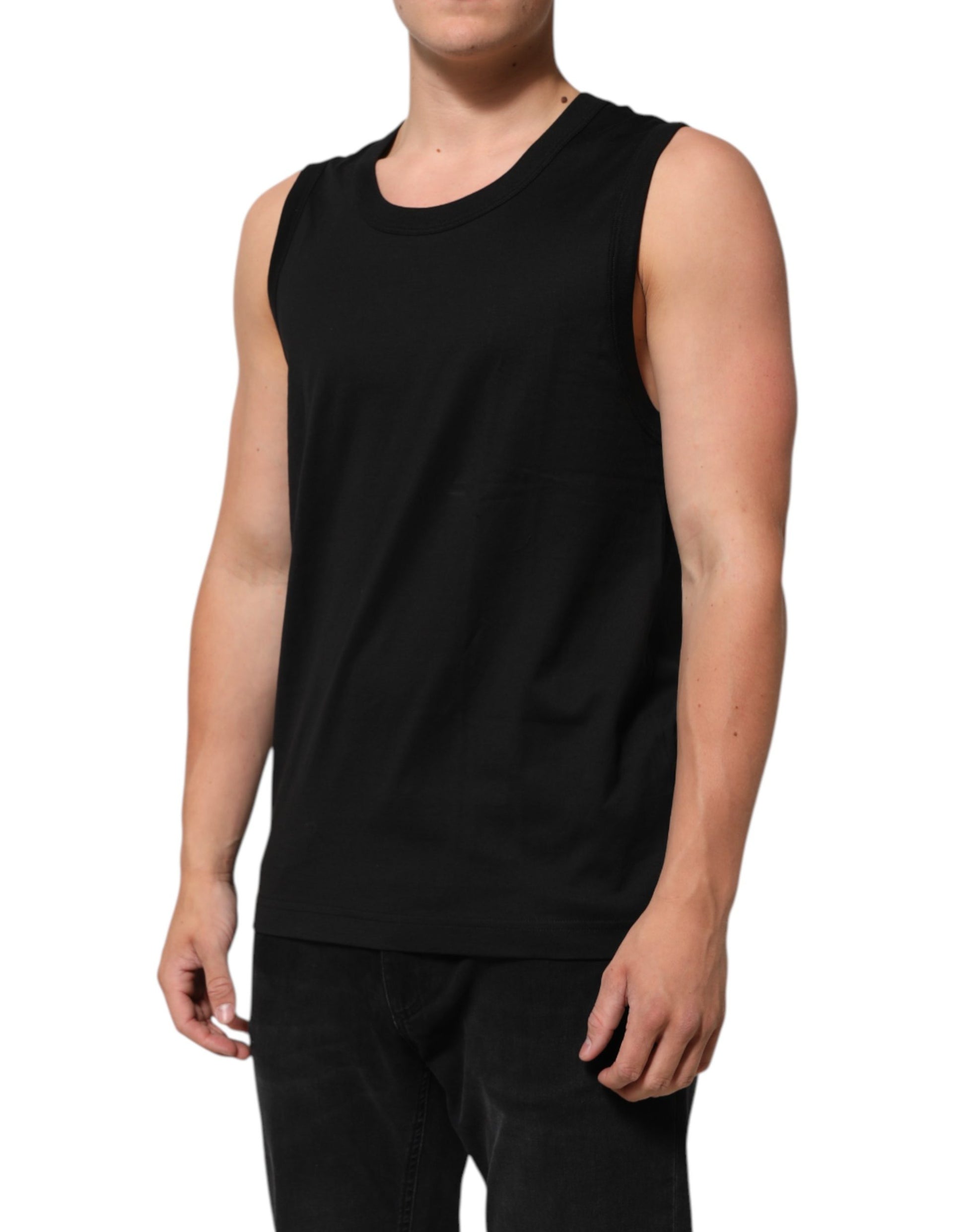 Black sleeveless tank top on mannequin