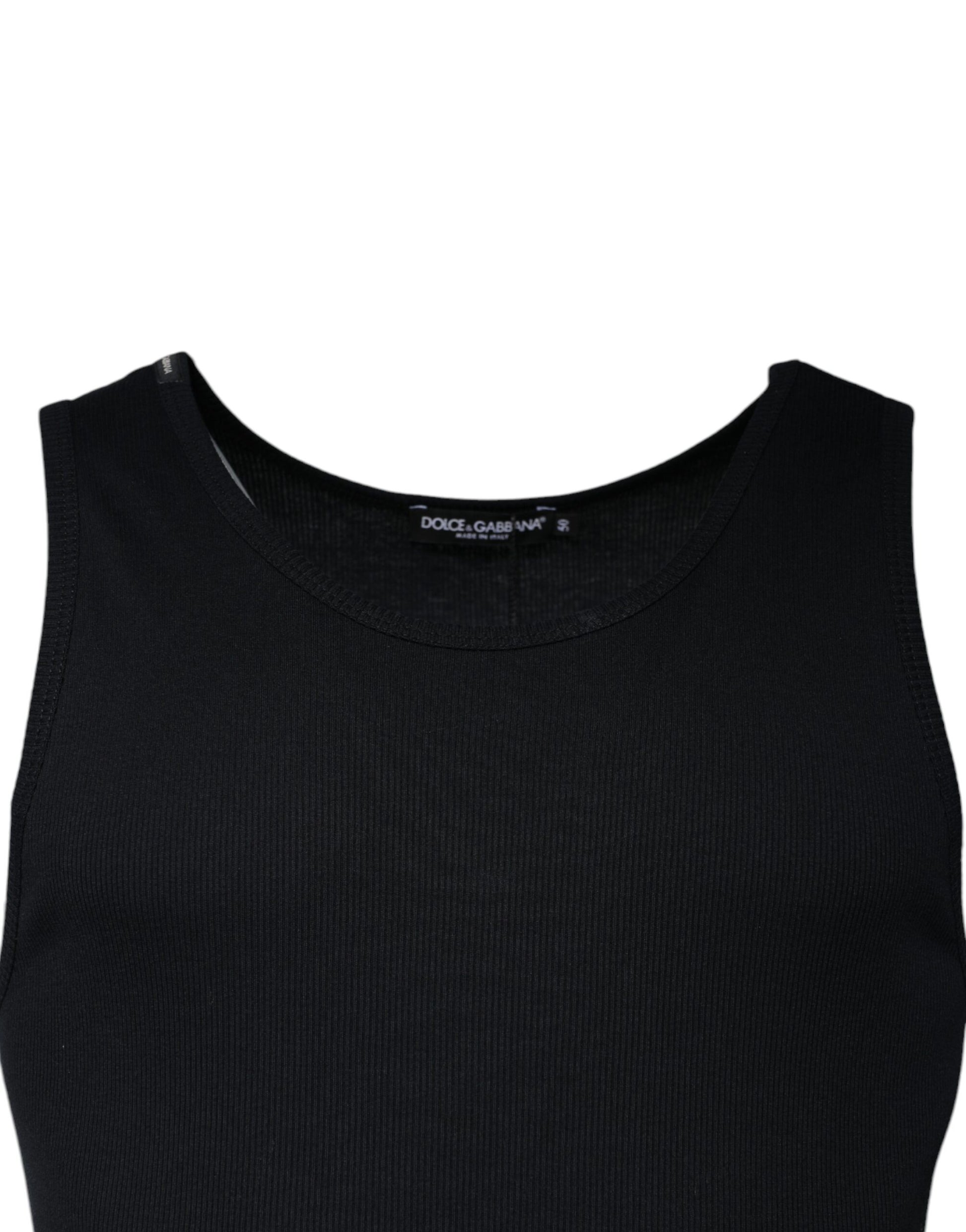 Black knit tank top