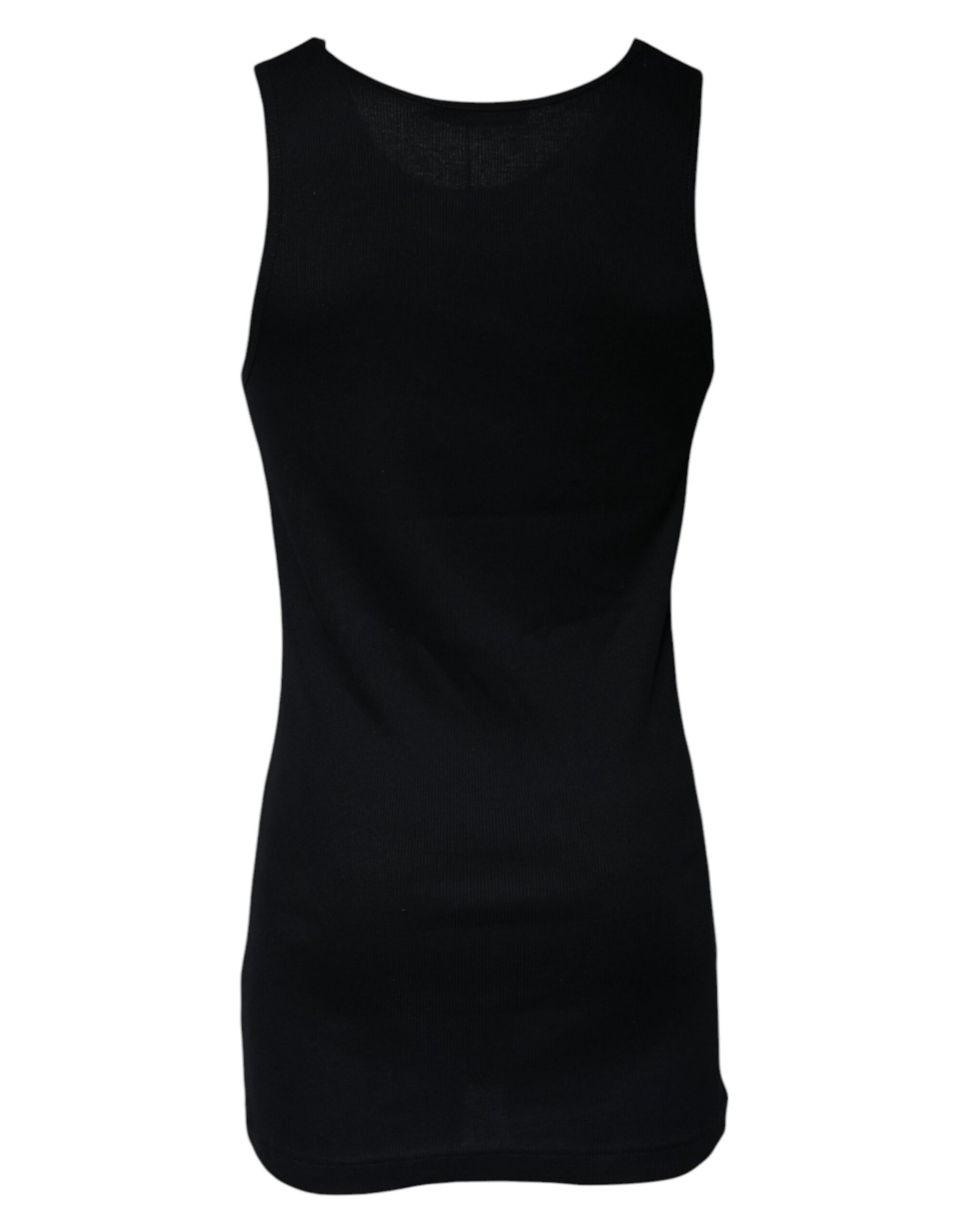 Black tank top with short sleeves