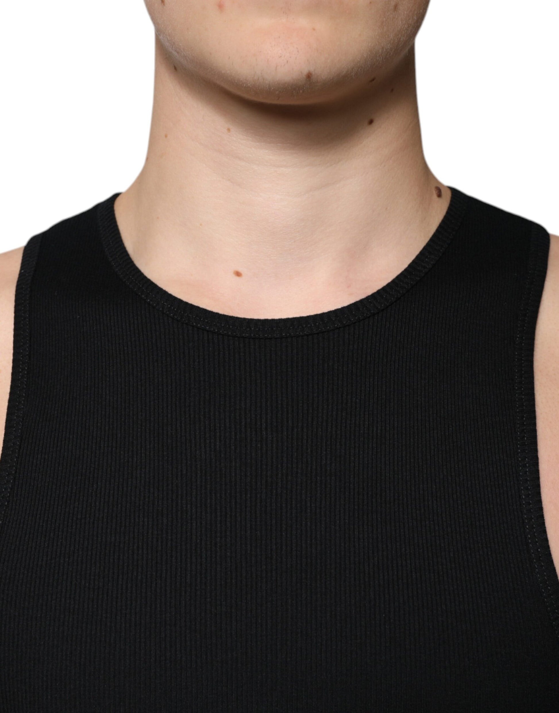Man wearing black tank top